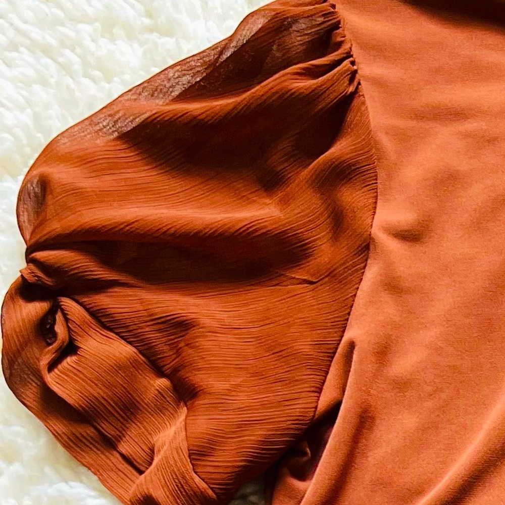 DKNY Rare Roasted copper brown color with flattering sleeves - Picture 3 of 5
